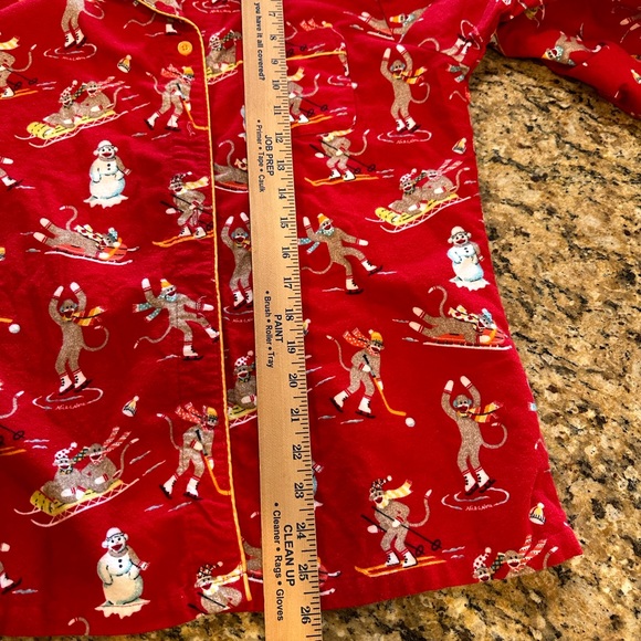 Nick & Nora Retro Sock Monkey Women’s flannel Pajamas size small - Picture 7 of 9